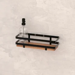 5five Étagère de douche rectangle, Acacia