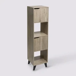 5five Étagère effet chêne naturel, Noir