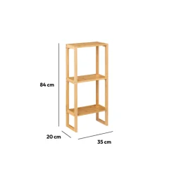 5five Étagère haute 2 niveaux 20cm, Bambou