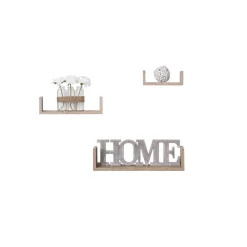 5five Étagère murale 80cm, Effet bois naturel