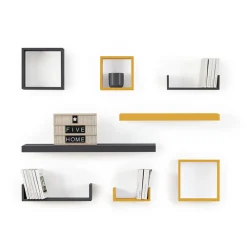 5five Étagère murale 80cm, Effet chêne gris