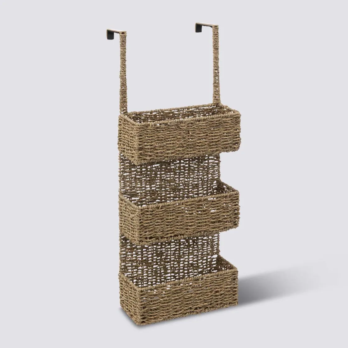 5five Étagère porte 3 paniers, Roseau naturel