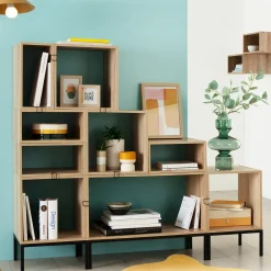 5five Étagère rectangulaire haut, Effet chêne naturel