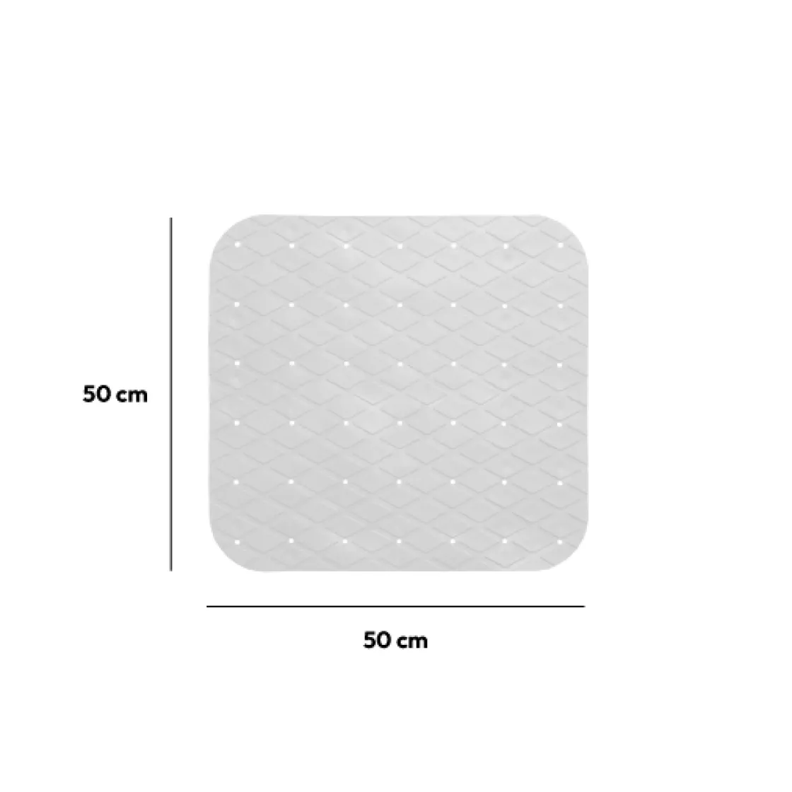 5five Tapis anti-dérapant 50x50cm, Blanc