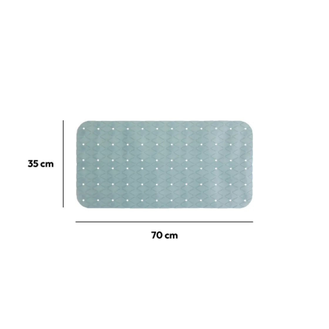 5five Tapis anti-dérapant 75x35cm, Bleu artic