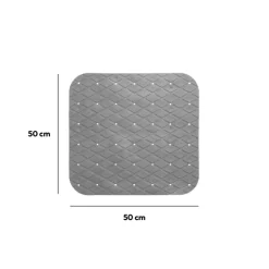 5five Tapis anti-dérapant 50x50cm, Gris galet