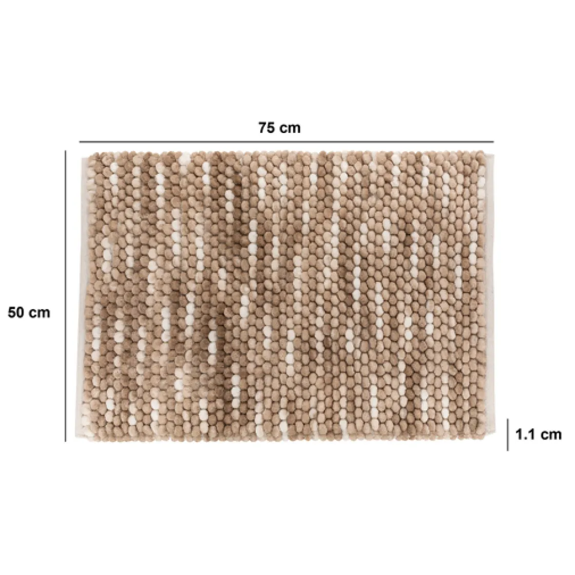 5five Tapis boule, 75x50 cm, Beige