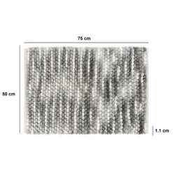 5five Tapis boule, 75x50 cm, Gris