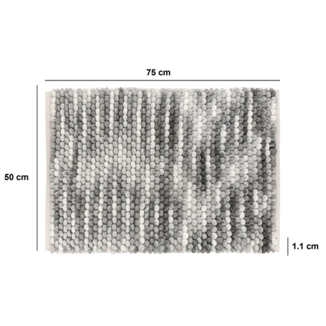5five Tapis boule, 75x50 cm, Gris