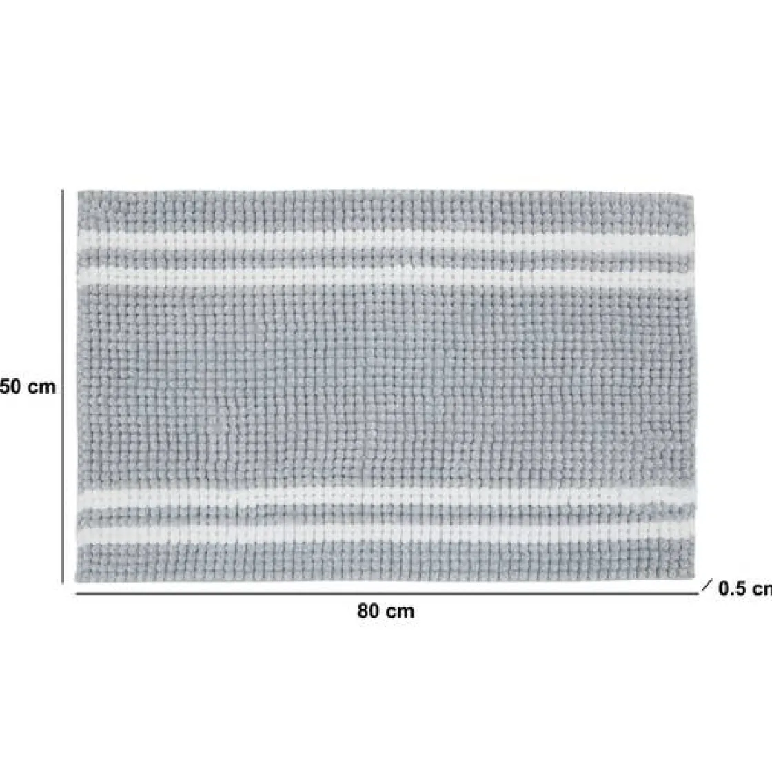 5five Tapis de bain, l.80 cm, Gris