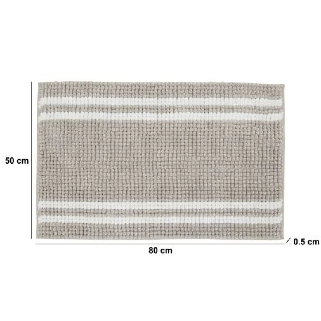 5five Tapis de bain, l.80 cm, Marron