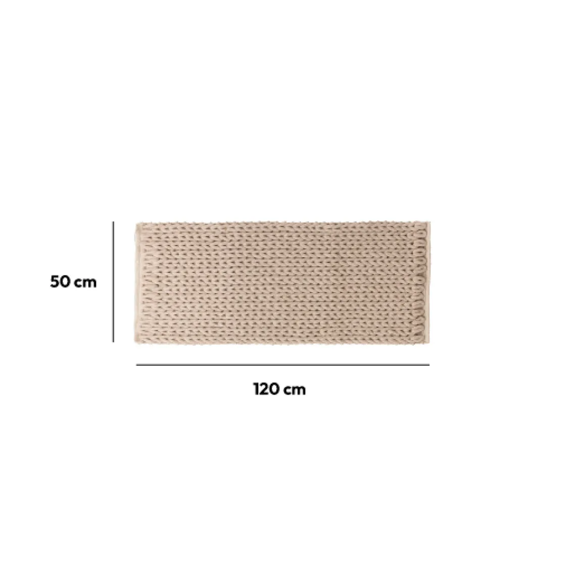 5five Tapis de bain 50x120 cm, Beige naturel