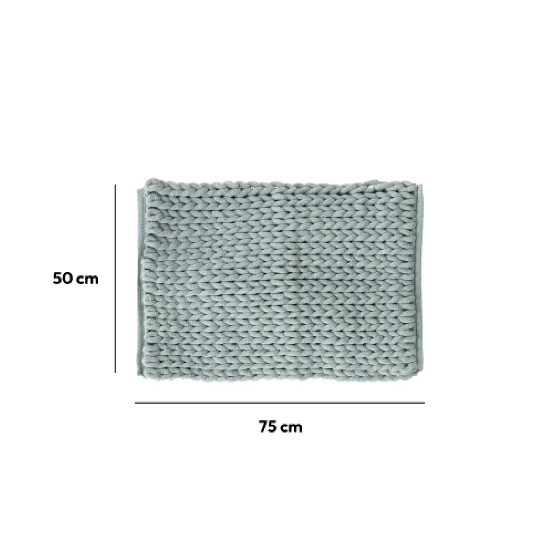 5five Tapis de bain 50x75 cm, Bleu artic