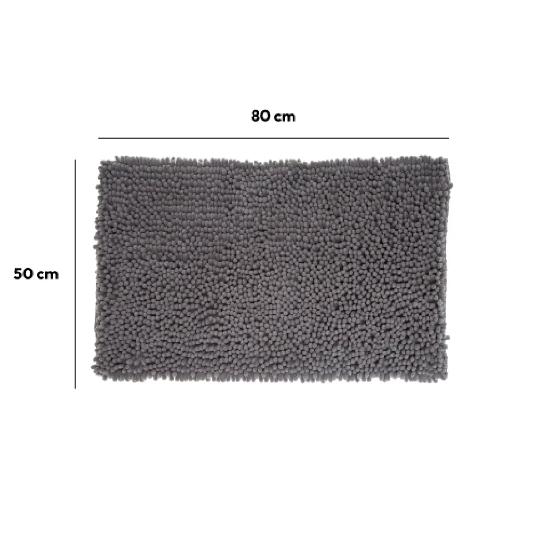 5five Tapis de bain 50x80 cm, Gris anthracite