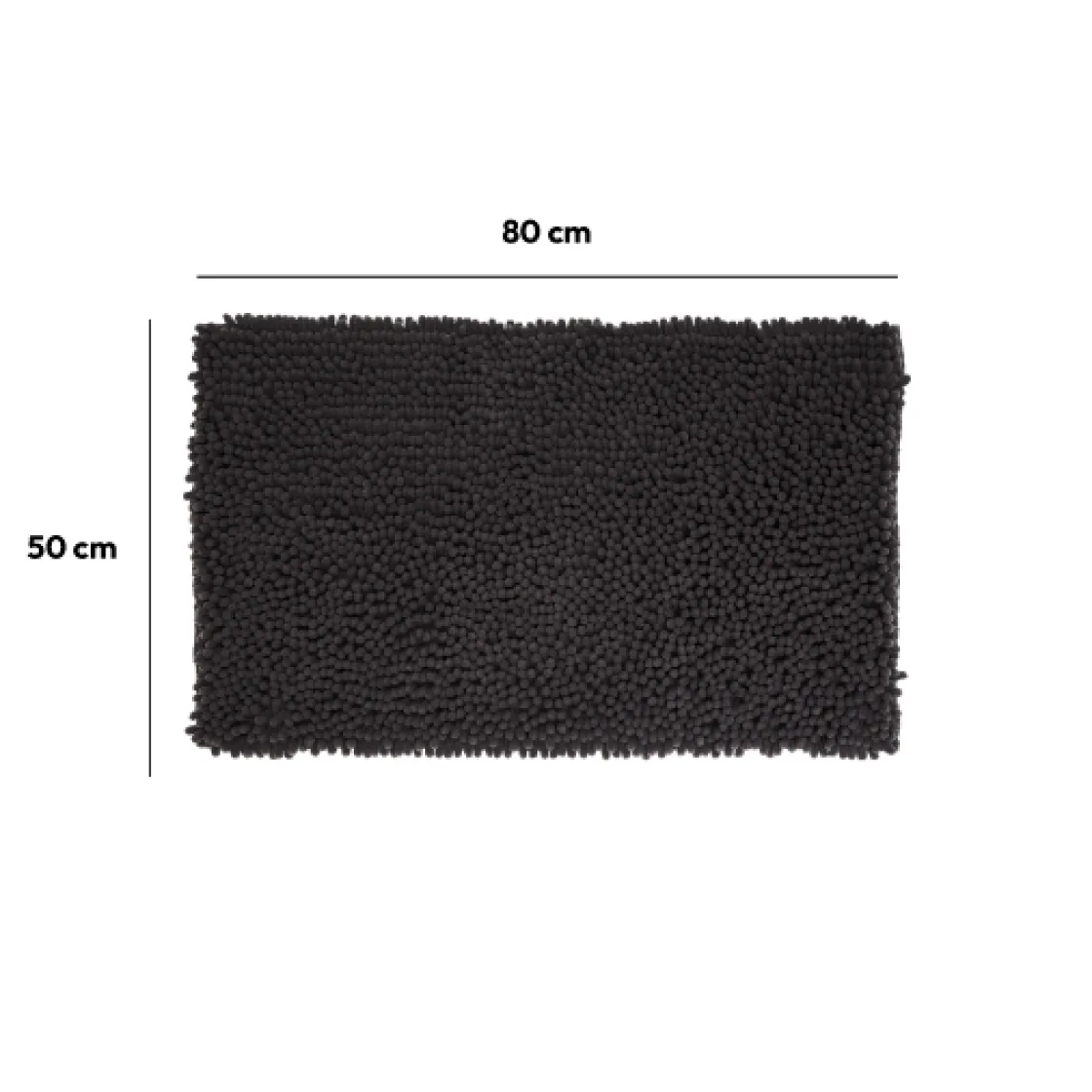 5five Tapis de bain 50x80 cm, Noir