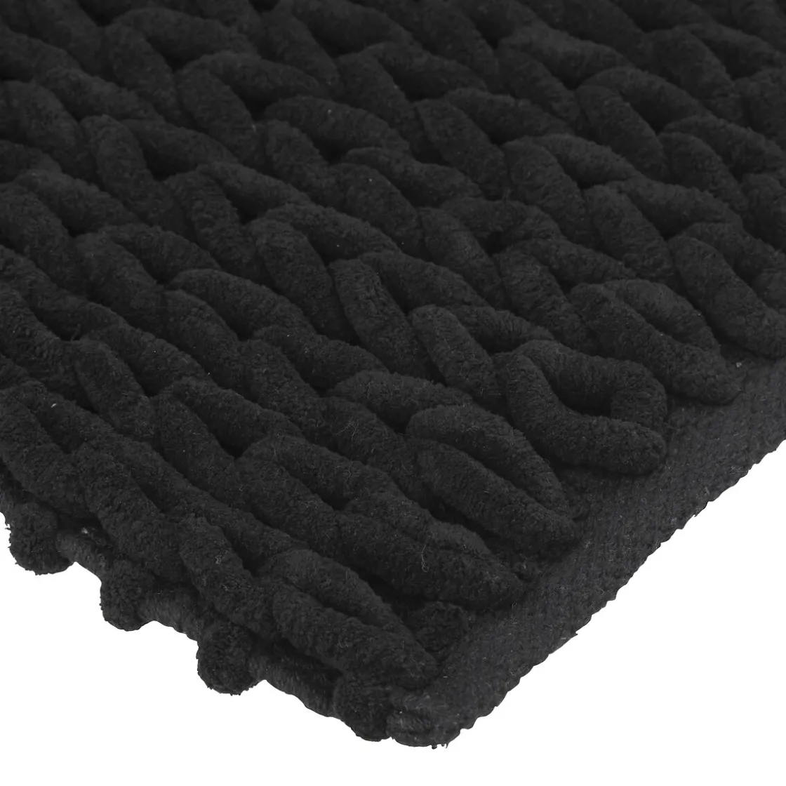 5five Tapis de bain 50x120 cm, Noir khôl