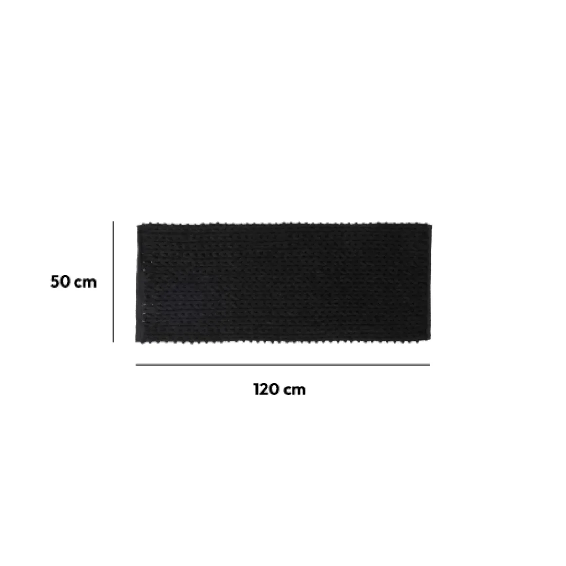 5five Tapis de bain 50x120 cm, Noir khôl