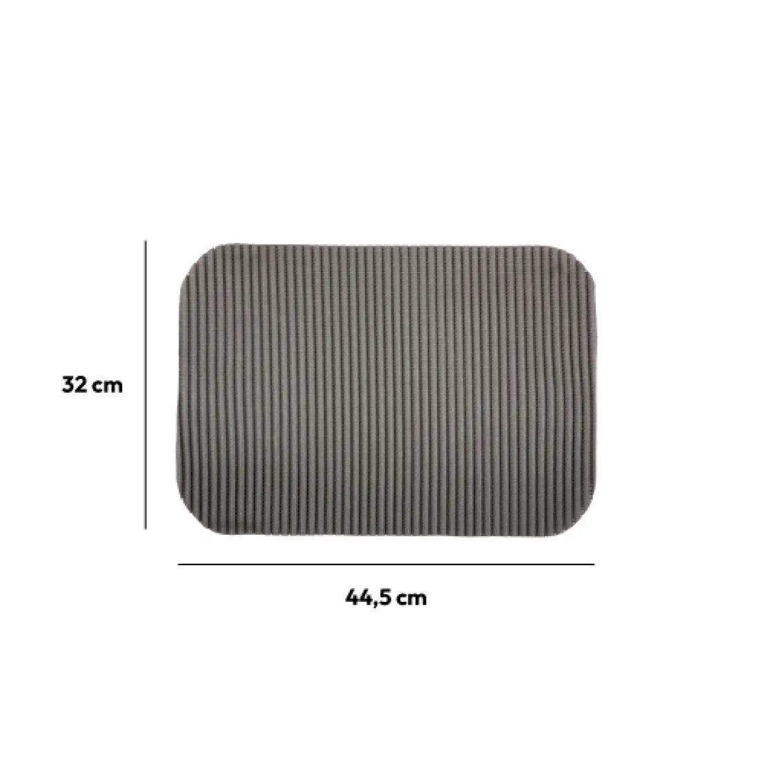 5five Tapis de vaisselle microfibre 32x44,5cm, Gris