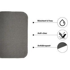 5five Tapis de vaisselle microfibre 32x44,5cm, Gris