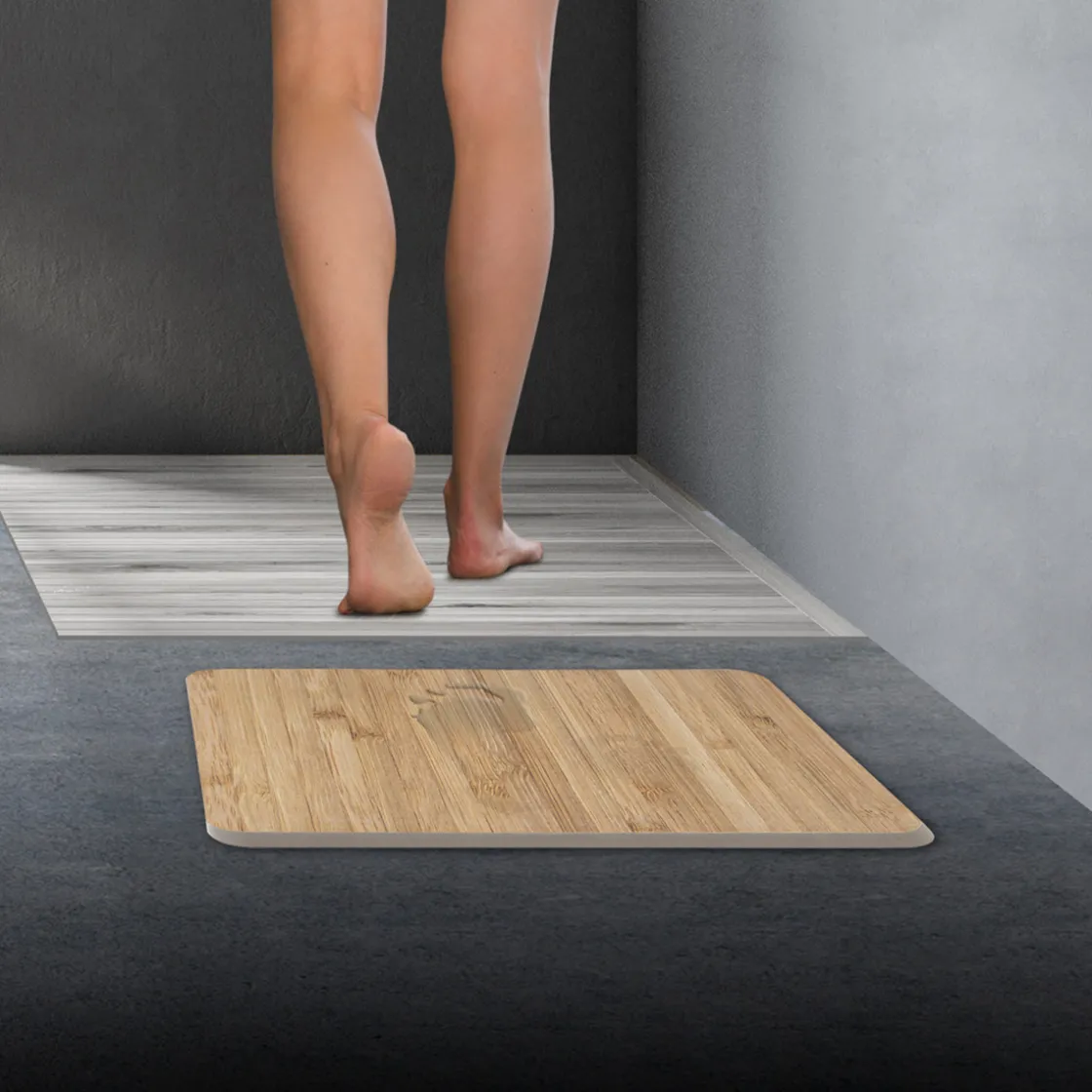 5five Tapis diatomite 35x45cm, Effet bambou