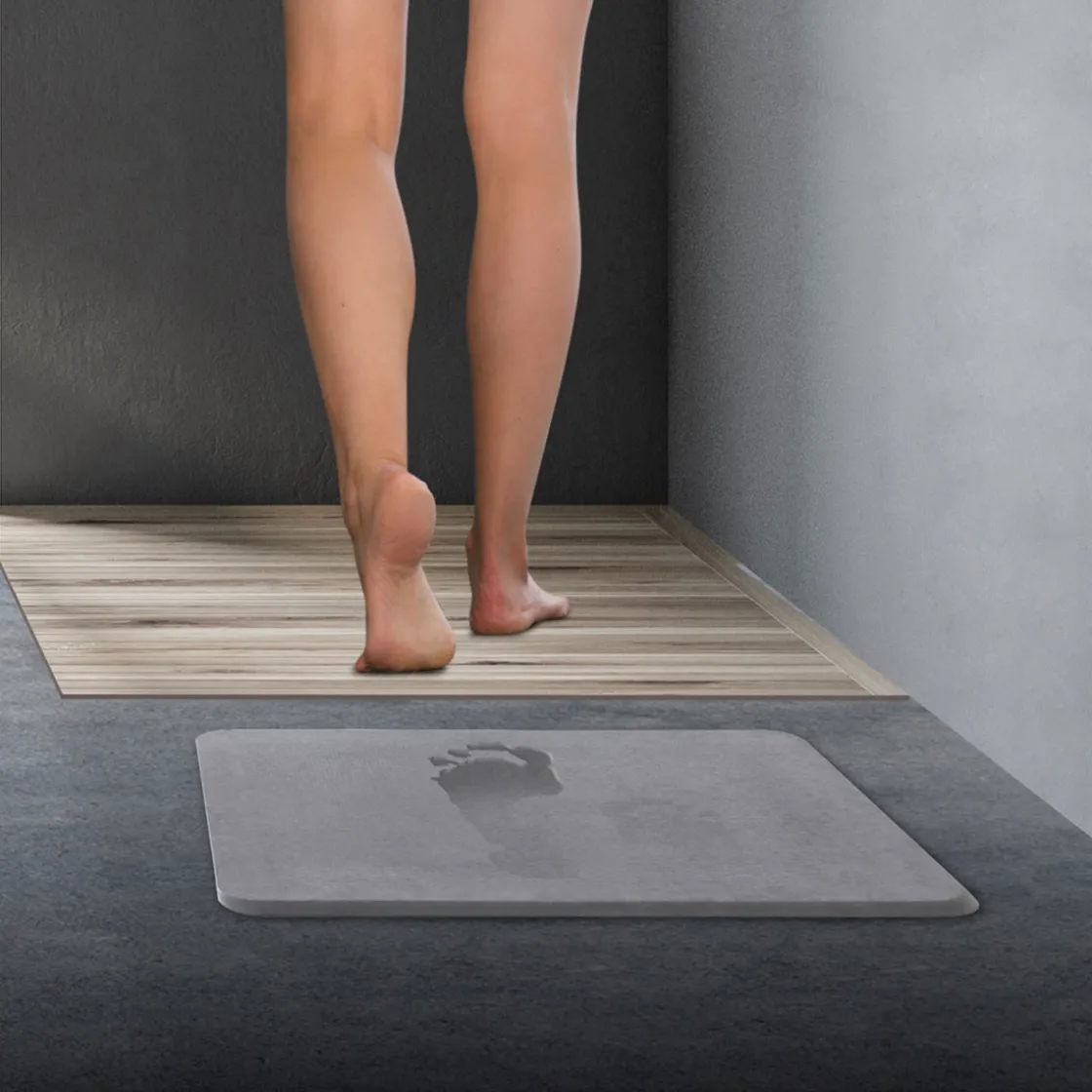 5five Tapis diatomite 35x45cm, Gris