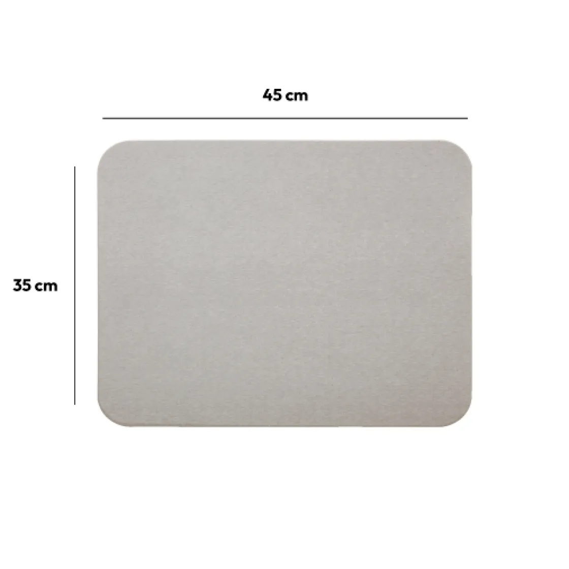 5five Tapis diatomite 35x45cm, Gris