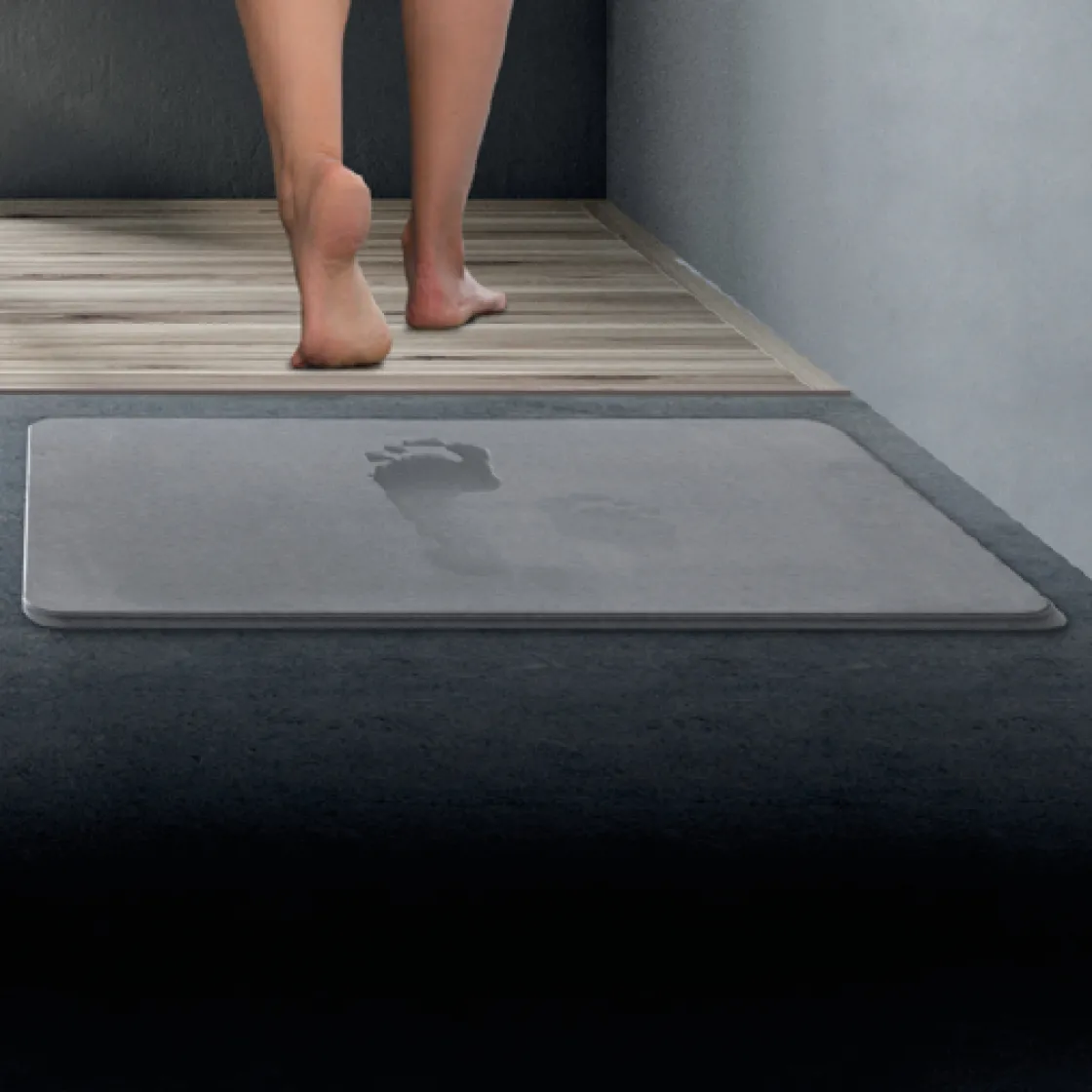 5five Tapis diatomite 35x45cm, Gris