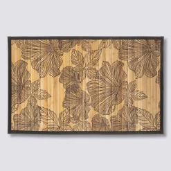 5five Tapis latte bambou 50x80 cm, Noir