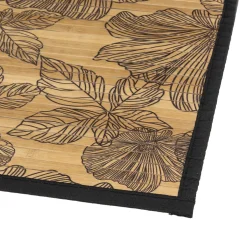 5five Tapis latte bambou 50x80 cm, Noir