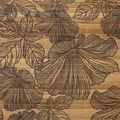 5five Tapis latte bambou 50x80 cm, Noir