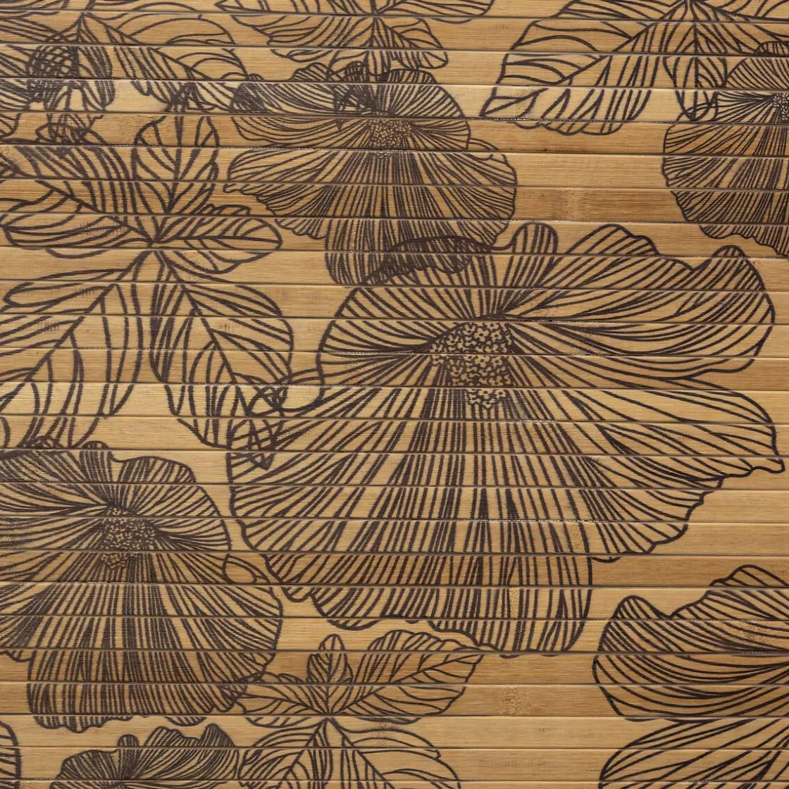 5five Tapis latte bambou 50x80 cm, Noir