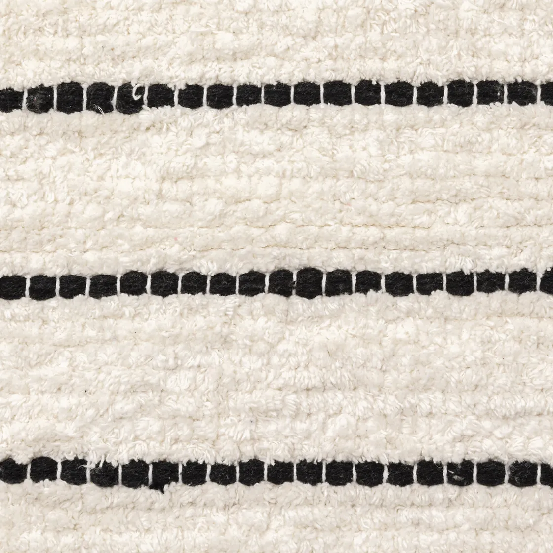 5five Tapis rayé microfibre 50x120cm - Blanc