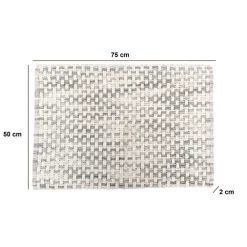 5five Tapis tressé, 50x75 cm, Gris