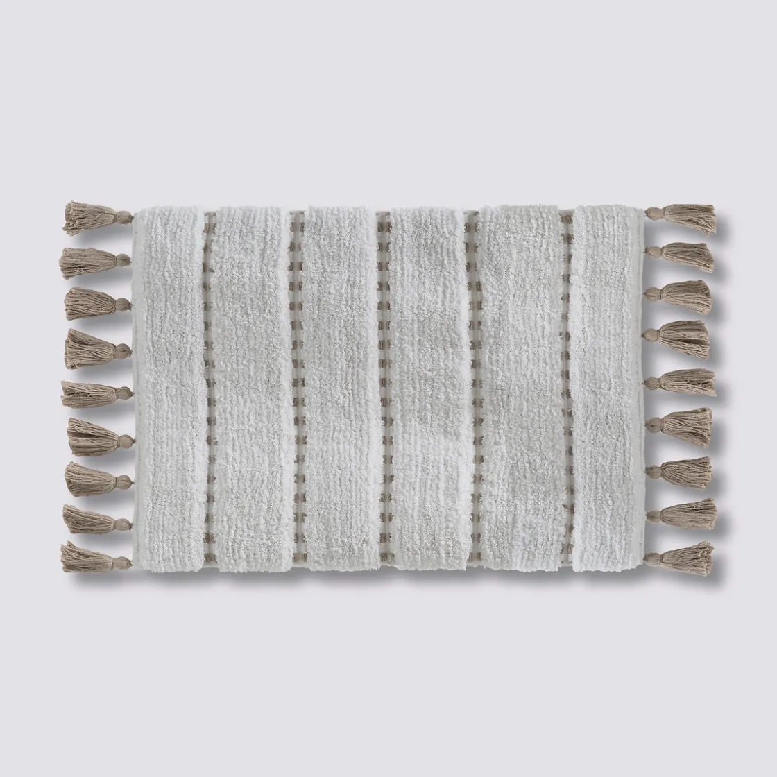 5five Tapis 50x75 cm, Blanc, Taupe