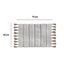 5five Tapis 50x75 cm, Blanc, Taupe