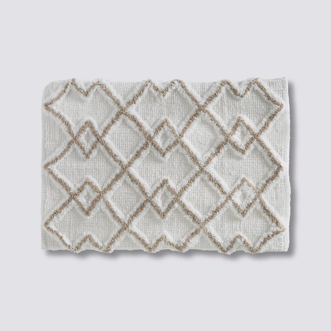 5five Tapis 50x75 cm, Blanc, Taupe
