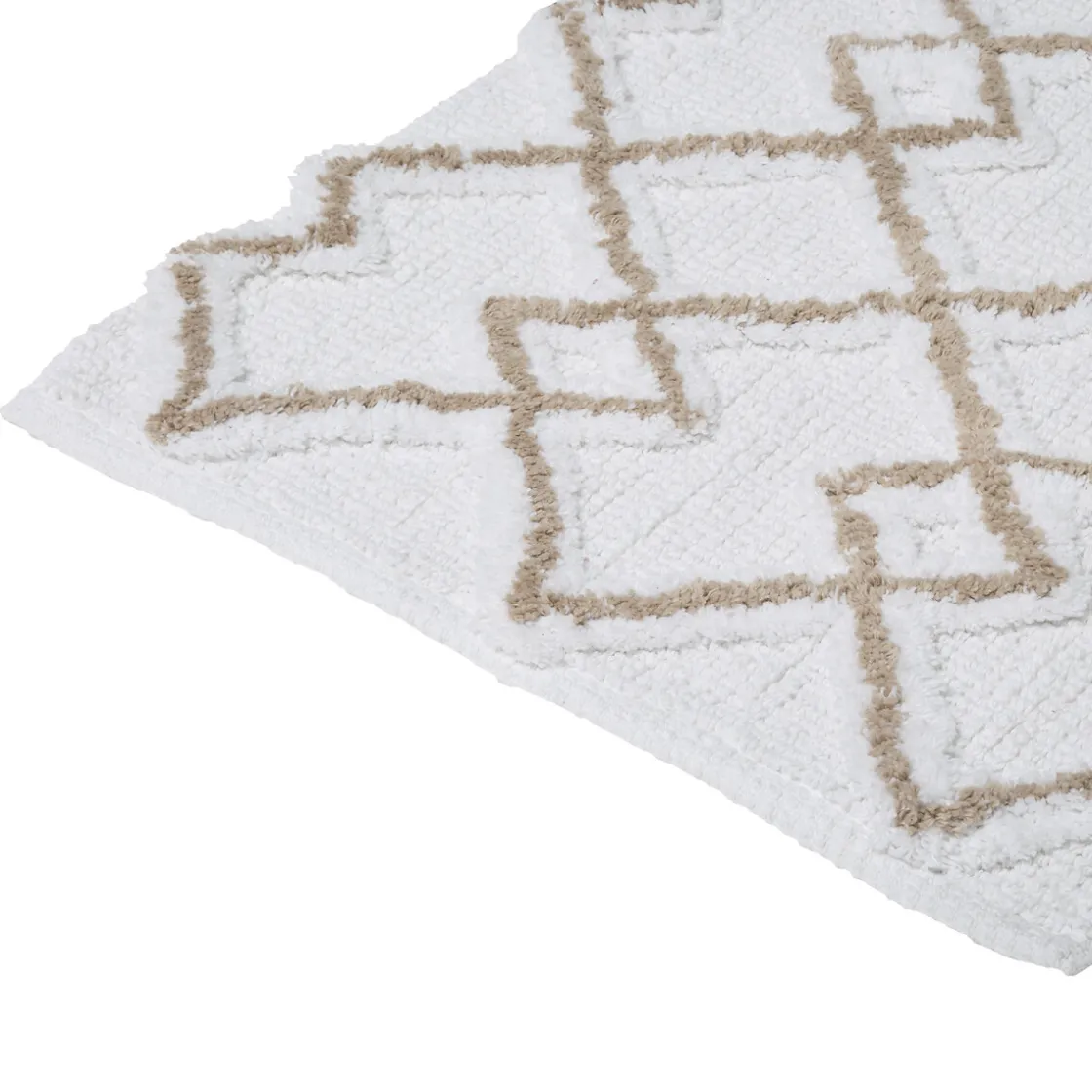 5five Tapis 50x75 cm, Blanc, Taupe