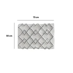 5five Tapis 50x75 cm, Blanc, Taupe