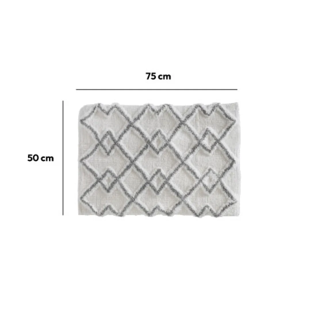 5five Tapis 50x75 cm, Blanc, Taupe