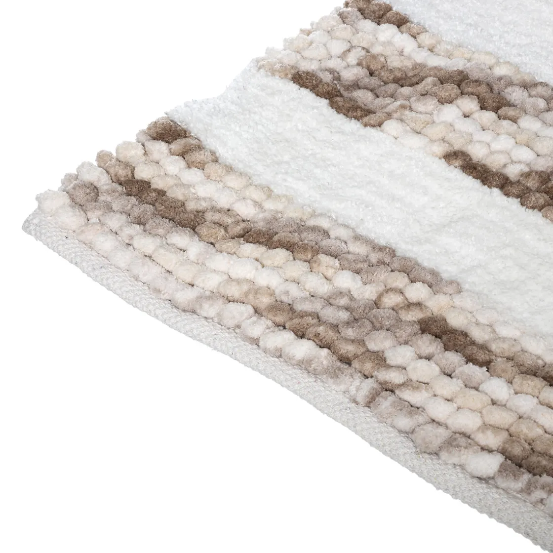 5five Tapis 50x75 cm, Blanc, Taupe