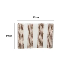 5five Tapis 50x75 cm, Blanc, Taupe