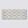 5five Tapis 120x50 cm, Gris, Blanc