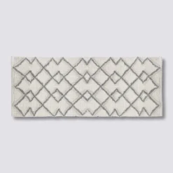 5five Tapis 120x50 cm, Gris, Blanc