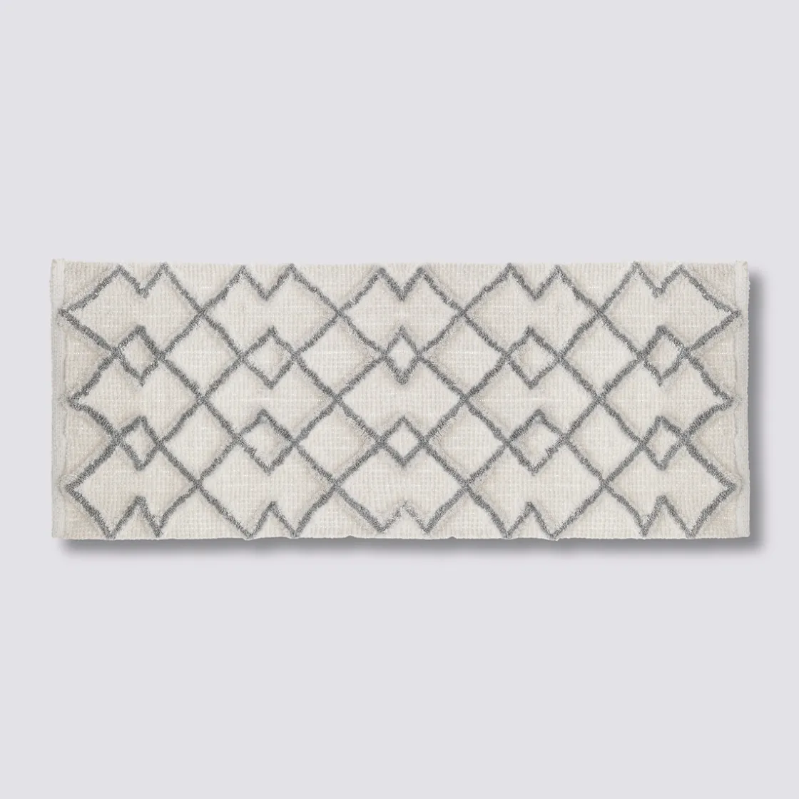 5five Tapis 120x50 cm, Gris, Blanc