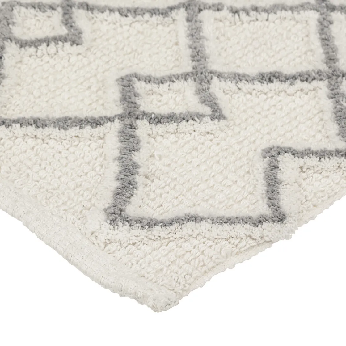 5five Tapis 120x50 cm, Gris, Blanc