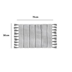 5five Tapis 50x75 cm, Gris, Blanc