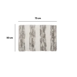 5five Tapis 50x75 cm, Gris, Blanc