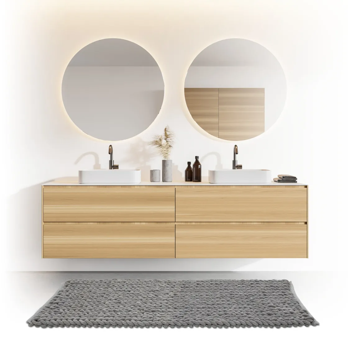 5five Tapis 120x50 cm, Gris clair