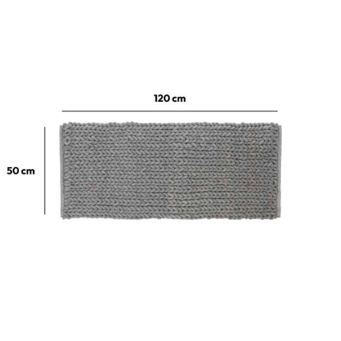 5five Tapis 120x50 cm, Gris clair