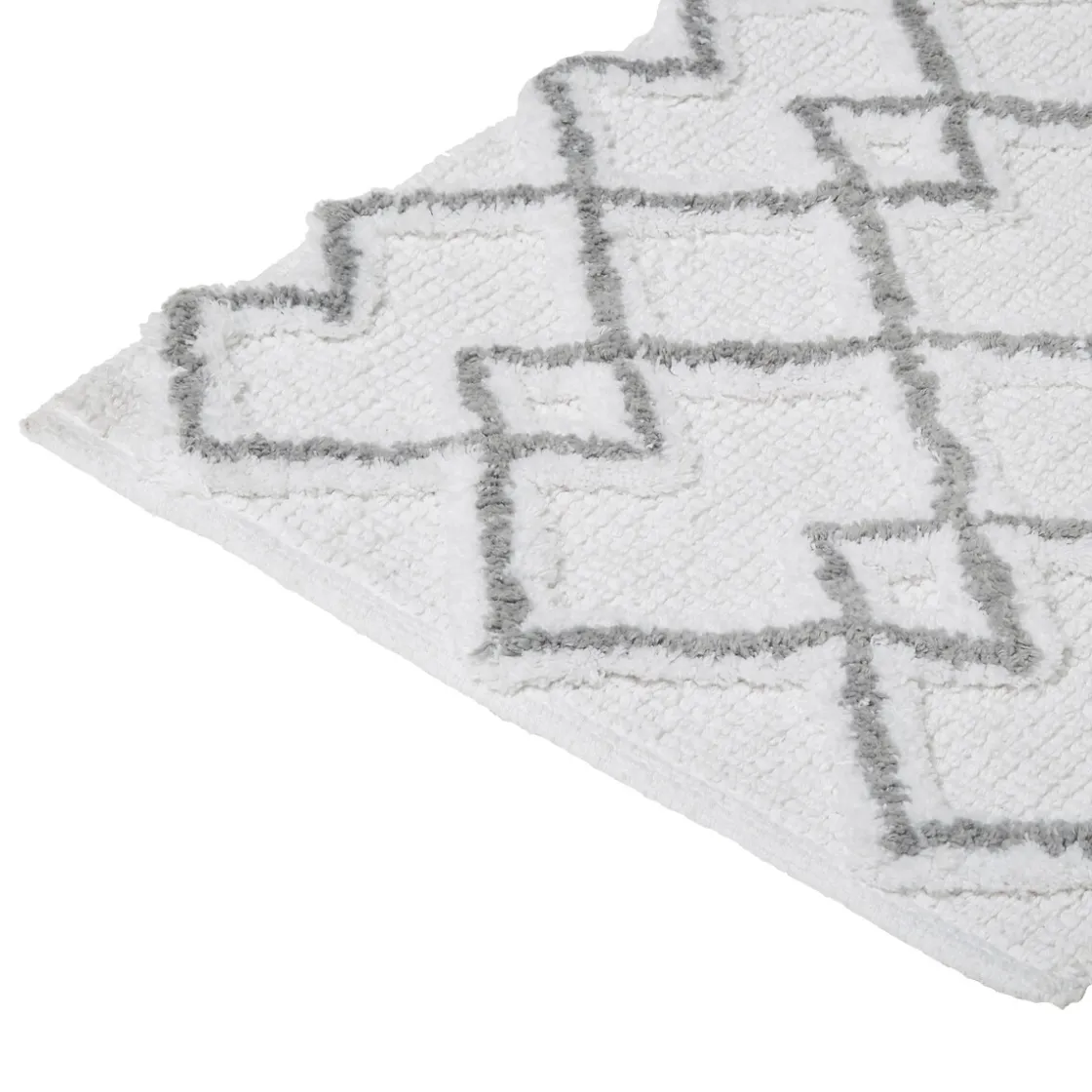 5five Tapis 50x75 cm, Gris et blanc